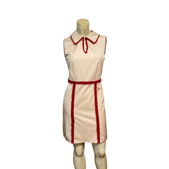 The Style London Sheath Dress Retro Baby Pink NWT Small - Picture 1 of 6
